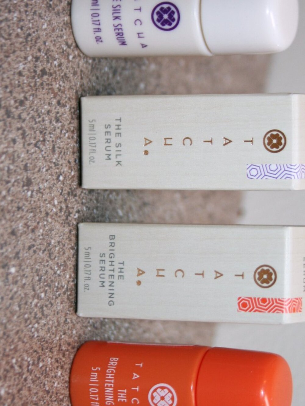 Tatcha The Silk Serum & Brightening Serum 0.17oz each Travel Size Mini Samples